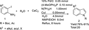 Recycled Pb/C-catalyzed one-pot synthesis of 1-carbonyl-1H-indoles from 2-iodoanilines and calcium carbide