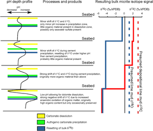 Biochemically induced diagenesis of Jurassic micrite: evidence from phase analysis, carbon, oxygen, and strontium isotopes (Franconian Alb, Germany)