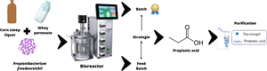 Biosynthesis of propionic acid from whey permeate and corn steep liquor by Propionibacterium freudenreichii subsp ATCC 6207 and partial purification using ion exchange cryogels