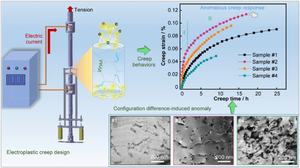 Anomalous response to creep deformation from dislocation density during electrically assisted creep aging