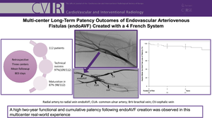 Multi-Center Two-Year Patency Outcomes of Endovascular Arteriovenous Fistulas (endoAVF) Created with a 4 French System.