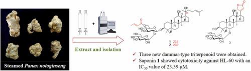 Three new dammarane-type triterpenoid saponins and their cytotoxicity from steamed Panax notoginseng