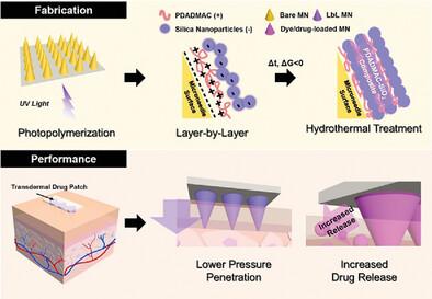 Enhancing Penetration Performance and Drug Delivery of Polymeric Microneedles Using Silica Nanoparticle Coatings