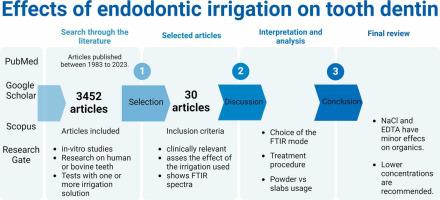 Effects of endodontic root canal irrigants on tooth dentin revealed by infrared spectroscopy: a systematic literature review