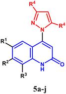 Synthesis of a new series of 4-pyrazolylquinolinones with apoptotic antiproliferative effects as dual EGFR/BRAFV600E inhibitors†