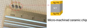 Study and manufacturing of strontium calcium titanate lead-free ceramic capacitors for high-frequency applications