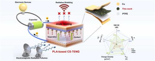 Multifunctional biopolymer poly (lactic acid)-based triboelectric nanogenerator via controlled construction of secondary electron path