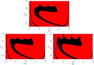 Coexisting attractors and basins of attraction of an extended forced Duffing oscillator