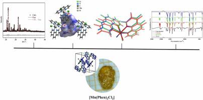 Structural and spectroscopic properties, solvation effects, intermolecular interactions, and biological assays of a Mn(II)-complex with 1,10-phenanthroline and chloro ligands