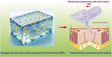 Porous hydrogel-induced self-powered gas-solid triboelectric dressing for promoting wound healing