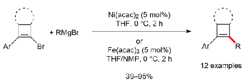 Earth-Abundant Metal-Catalyzed Cross-Coupling Reactions of 1-Bromocyclobut-1-enes with Grignard Reagents