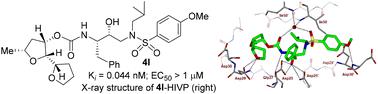 Design of substituted tetrahydrofuran derivatives for HIV-1 protease inhibitors: synthesis, biological evaluation, and X-ray structural studies†‡