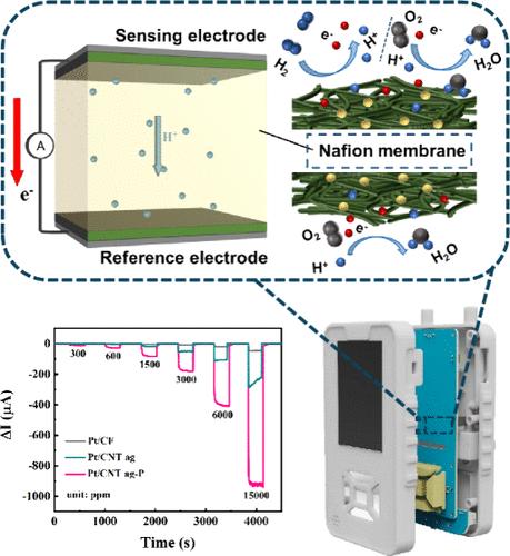 Pt Loading of Phosphorus-Doped Carbon Nanotube Aerogels in Fuel Cell-Type Gas Sensors for Ultrasensitive H<sub>2</sub> Detection.