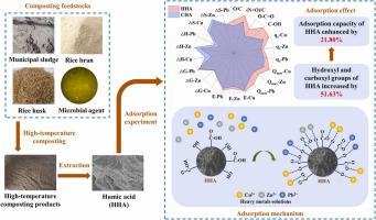 Humic acid enhances adsorption effect: Application foundation of high-temperature composting products for remediation of heavy metals pollution