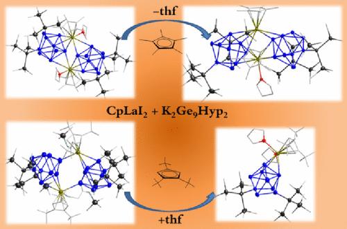 A Series of Cyclopentadienyl Lanthanum Complexes with Metalloid Germanium Clusters.