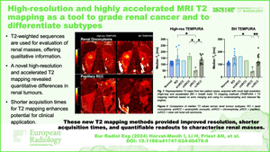 High-resolution and highly accelerated MRI T2 mapping as a tool to characterise renal tumour subtypes and grades.