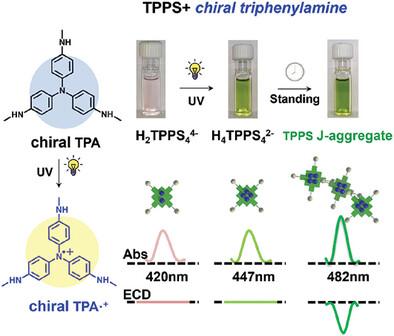 Supramolecular Chiral Aggregation of Porphyrin Induced by Photo-Generated Triphenylamines Radical Cations.