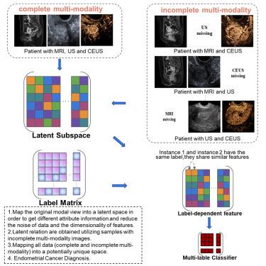 Latent Relation Shared Learning for Endometrial Cancer Diagnosis with Incomplete Multi-modality Medical Images