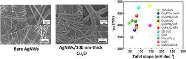 Nanocomposites based on Cu2O coated silver nanowire networks for high-performance oxygen evolution reaction†