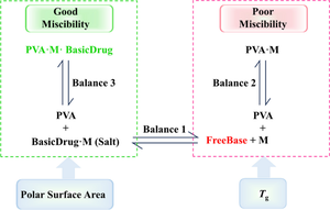 Effect of Physicochemical Properties on the Basic Drug-Acid-Polymer Interactions and Miscibility in PVA Based Orodispersible Films.