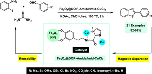 An ecofriendly and efficient approach for three-component synthesis of benzothiazoles: research on catalytic application of Fe3O4@DOP-Amide/Imid-CuCl2 nanocomposite