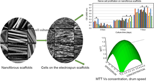 Estimation and optimization of nerve cells’ proliferation on electrospun nanofibrous scaffolds