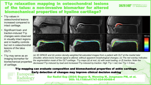 T1ρ relaxation mapping in osteochondral lesions of the talus: a non-invasive biomarker for altered biomechanical properties of hyaline cartilage?