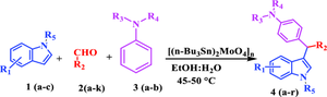 Efficient one-pot synthesis of 3-arylmethyl indoles promoted by (Bu3Sn)2MoO4 as a reusable catalyst