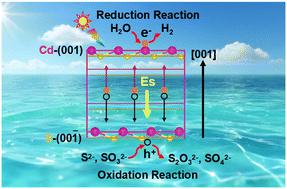 The enhancement of CdS ultrathin nanosheets photocatalytic activity for water splitting via activating the (001) polar facet by hydrogenation and its charge separation mechanism†