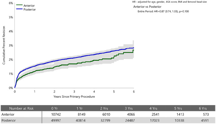 A comparison of cemented femoral fixation via anterior versus posterior approach total hip arthroplasty: an analysis of 60,739 total hip arthroplasties.