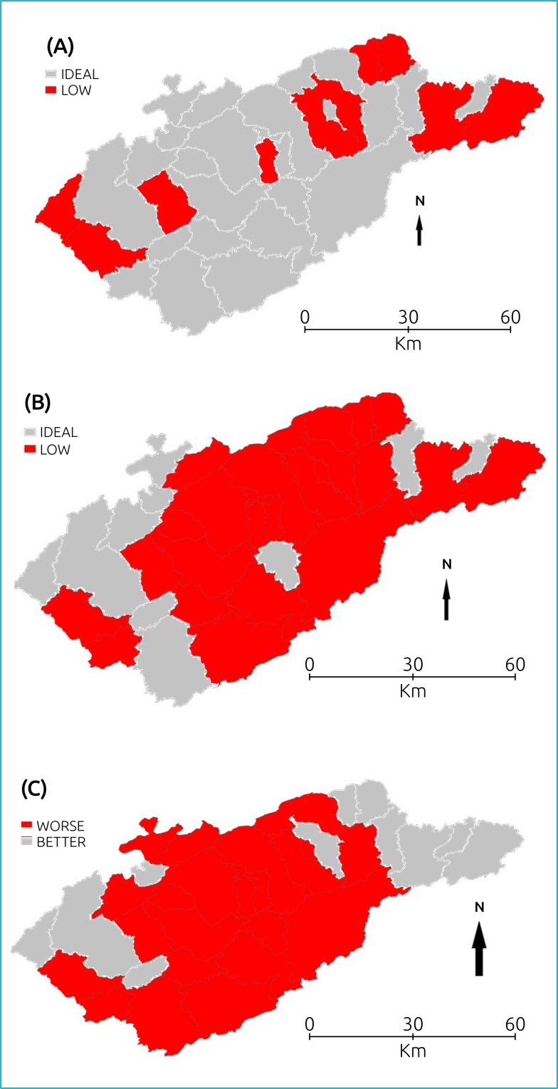 Decline in Vaccination Coverage against Poliomyelitis in the municipalities of Vale do Paraíba (SP) under a spatial approach.
