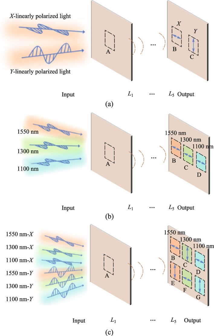 Polarization and wavelength routers based on diffractive neural network.