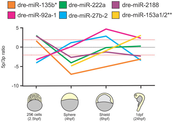 MicroRNA Transcriptomes Reveal Prevalence of Rare and Species-Specific Arm Switching Events During Zebrafish Ontogenesis.