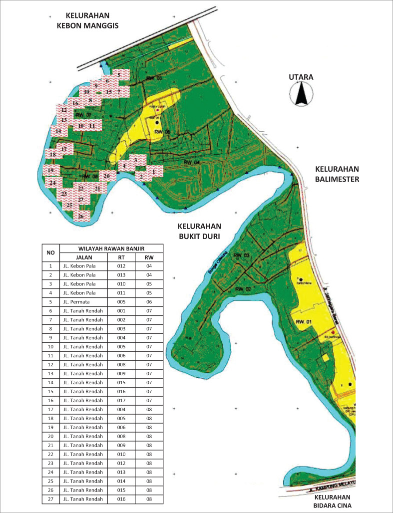 Role of <i>Kader Siaga Bencana</i> in the flood management of selected <i>Kampung Siaga Bencana</i>.