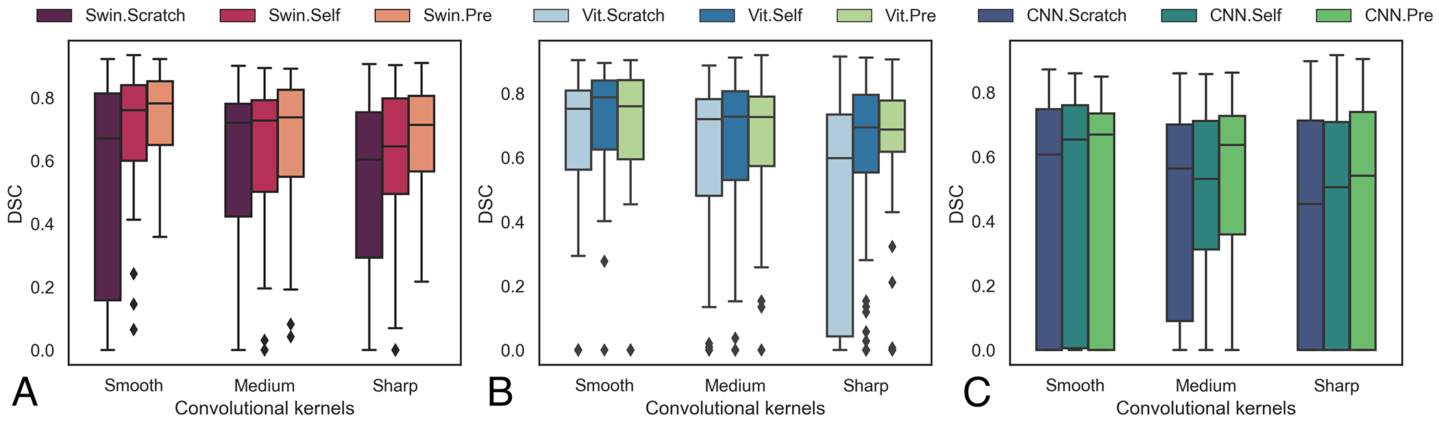 Self-supervised pretraining in the wild imparts image acquisition robustness to medical image transformers: an application to lung cancer segmentation.