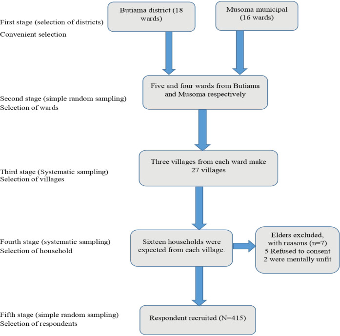 Factors affecting utilization of outpatient healthcare services among the elderly population in Butiama and Musoma districts, Tanzania: A community-based cross-sectional study.