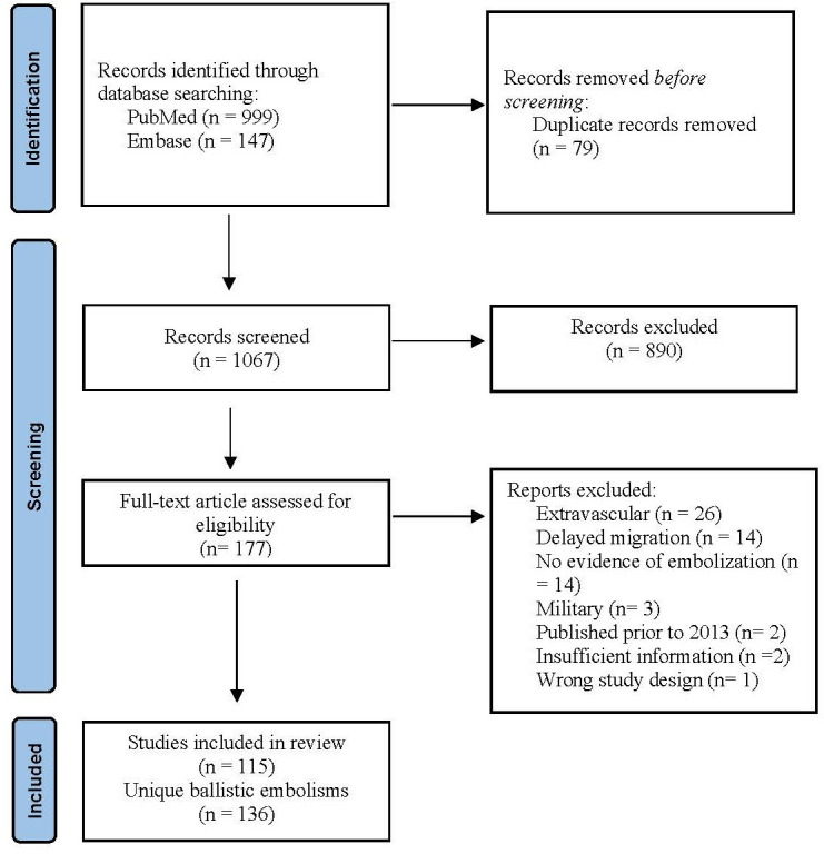 Diagnostic and therapeutic considerations in cases of civilian intravascular ballistic embolism: a review of case reports.