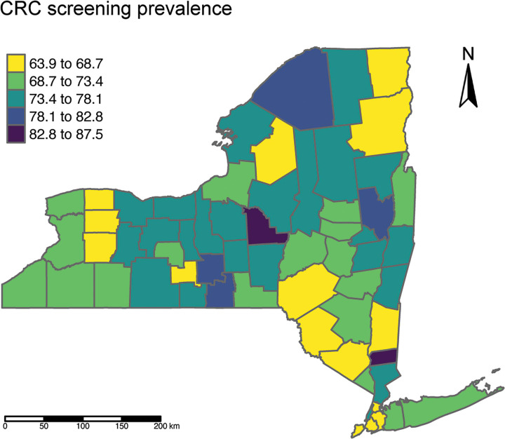 Individual and geospatial factors associated with receipt of colorectal cancer screening: a state-wide mixed-level analysis.