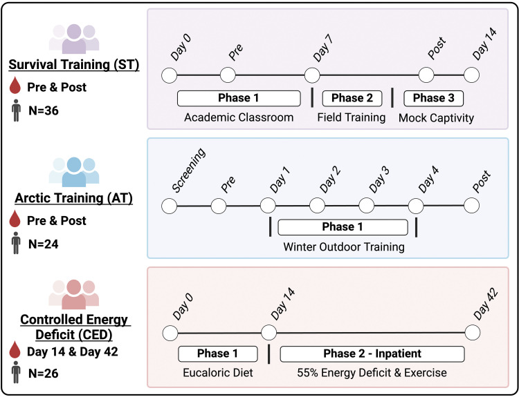 Comparative analysis of circulating metabolomic profiles identifies shared metabolic alterations across distinct multistressor military training exercises.