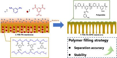 Polyamide filled crosslinked polyaryletherketone composite membrane with high stability for organic solvent nanofiltration