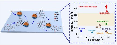 Neighbouring metal and Lewis acid sites: Synergistic cooperators for the selective hydrogenation of C = O in anthraquinone