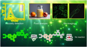 An oxidizer-resistant fluorescence probe for detecting bisulfite and viscosity in biosystems