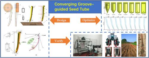 Design and test of a novel converging groove-guided seed tube for precision seeding of maize