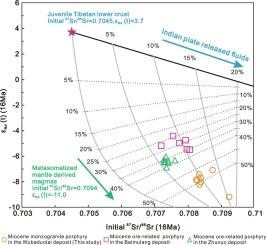 Ore–forming potential of the Wubaduolai monzogranite porphyry, western Gangdese copper belt, Tibet: Insights from geochronology and petrogeochemistry