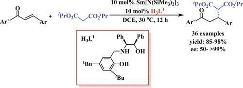 Enantioselective Michael addition of malonates to α,β-unsaturated ketones catalyzed by rare-earth metal amides RE[N(SiMe3)2]3 with phenoxy-functionalized amino alcohol proligands