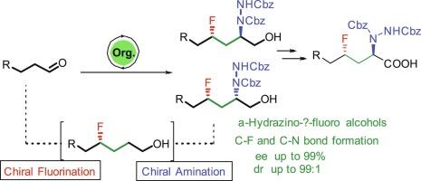 Organocatalytic route to the enantioselective synthesis of syn/anti-α-hydrazino-γ-fluoro alcohols