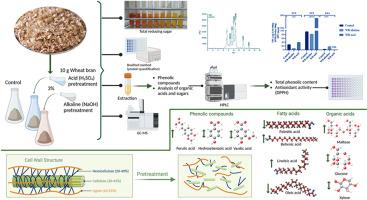 Enhancing nutritional quality and bioactivity of wheat bran through acid and alkaline pretreatments