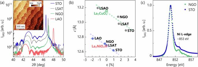 Strain-tuned incompatible magnetic exchange-interaction in La2NiO4