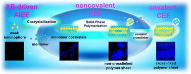 Dual aggregation-induced emission enhancement (AIEE) and crosslink-enhanced emission (CEE) driven via halogen-bond-assisted cocrystallization and radical solid-phase polymerization†