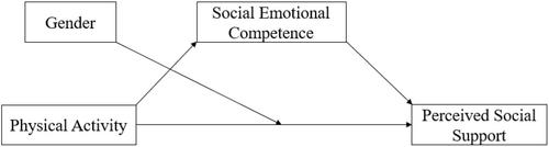 The relationship between physical activity and college students' perceived social support: The mediating role of social–emotional competence and its gender differences